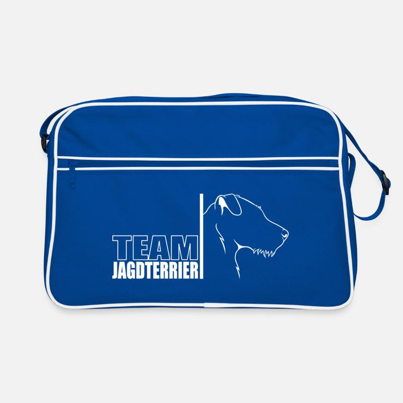 TEAM Jagdterrier Hunde Hund Jagdhunde Wilsigns - Retro Tasche - Blau/Weiß