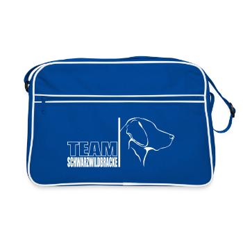 TEAM Schwarzwildbracke Hunde Hund Wilsigns - Retro Tasche - Blau/Weiß - Vorne