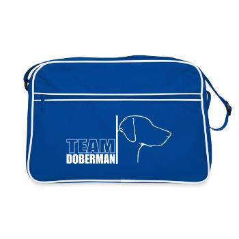 TEAM Doberman Profil Chien Sport Chien Wilsigns - Sac Retro - bleu/blanc - Devant