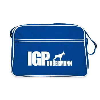 IGP DOBERMANN chien chiens Wilsigns chien sport - Sac Retro - bleu/blanc - Devant