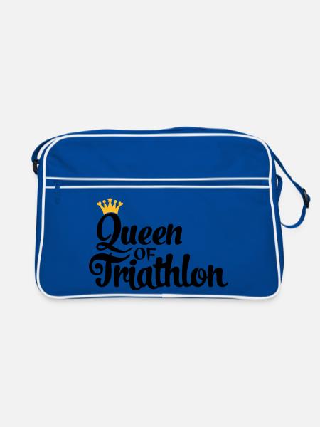 Queen of Triathlon - Retro Tasche - Blau/Weiß