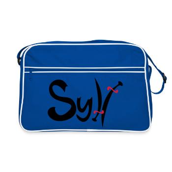 sylt - Retro Tasche - Blau/Weiß - Vorne