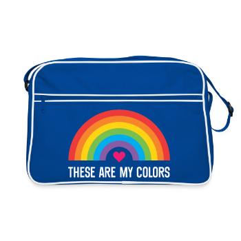 LGBTQ Pride Month - Das sind meine Farben - Retro Tasche - Blau/Weiß - Vorne