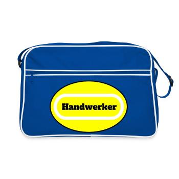 Craftsman Motif with Color Effect - Retro Bag - blue/white - Front