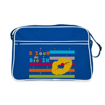 BiZouH de Breizh .... - Sac Retro - bleu/blanc - Devant
