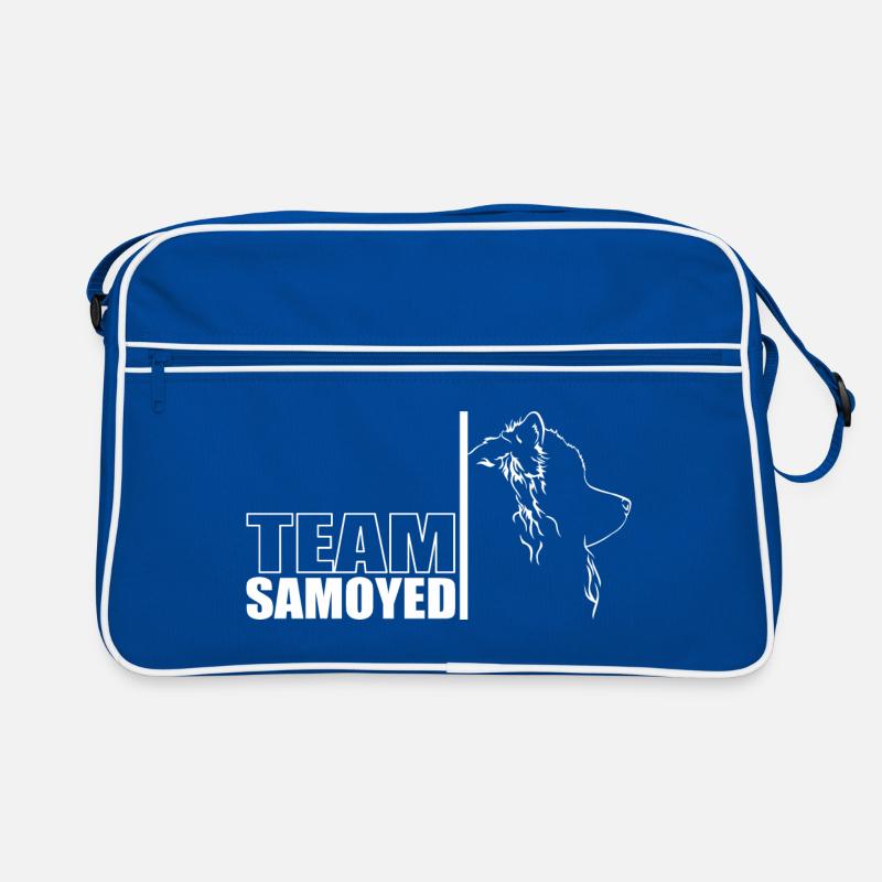 TEAM Samoyed Hunde Hund Samojede Wilsigns Retro Tasche