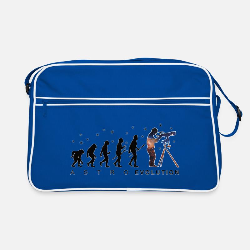 Astronomie Evolution Astrofotografie Geschenk - Retro Tasche - Blau/Weiß