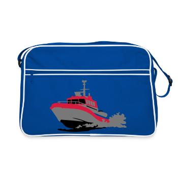 rescue boat - Sac Retro - bleu/blanc - Devant