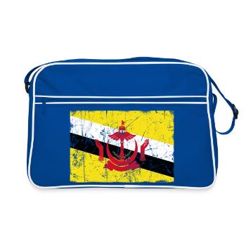Brunei flag vintage effect - Retro Bag - blue/white - Front