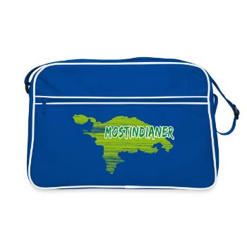 Mostindianer, Mostindien, Thurgau - Retro Tasche - Blau/Weiß - Vorne