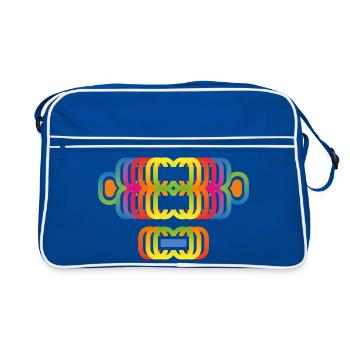 Monkey Color Rainbow - Retro Bag - blue/white - Front
