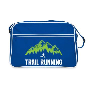 Course sur sentier - Sac Retro - bleu/blanc - Devant