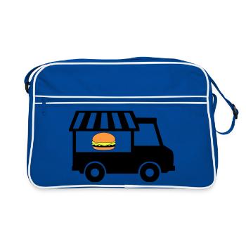 food truck de rue - Sac Retro - bleu/blanc - Devant