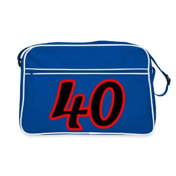 40. 40 YEARS. 40th ANNIVERSARY. 40 YEARS ANNIVERSARY. - Retro Bag - blue/white - Front