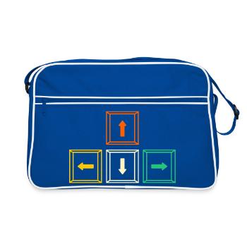 Gaming Computer Gamer Gaming Gamer - Retro Bag - blue/white - Front