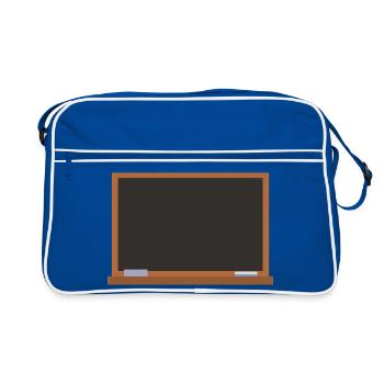 Tableau noir de l’école - Sac Retro - bleu/blanc - Devant