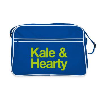 Chou kale et Joyeuse Légume Copieuse - Sac Retro - bleu/blanc - Devant