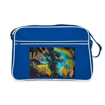 Galaxy Nebula NGC 5189 Galaxie Nebel Nerd Astro - Retro Bag - blue/white - Front