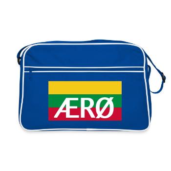 Ærø Flag Denmark Island Flag Aeroe - Retro Bag - blue/white - Front