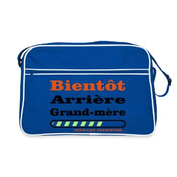 bientot arriere grand mere - Sac Retro - bleu/blanc - Devant