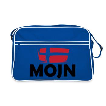 Denmark Symbol Logo icon dansk mojn moin flag - Retro Bag - blue/white - Front