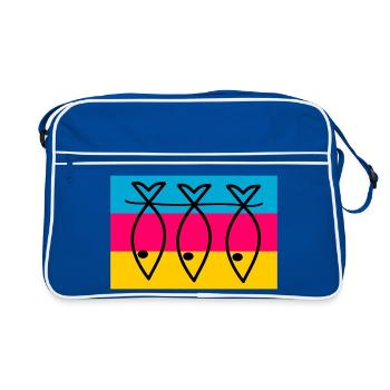 RETIREMENT. HAPPY RETIREMENT. HAPPY RETIREMENT - Retro Bag - blue/white - Front