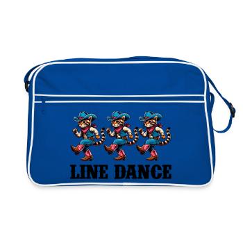 Trio de chats de danse en ligne - Sac Retro - bleu/blanc - Devant
