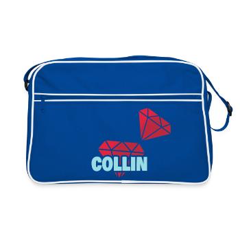 Collin - Sac Retro - bleu/blanc - Devant