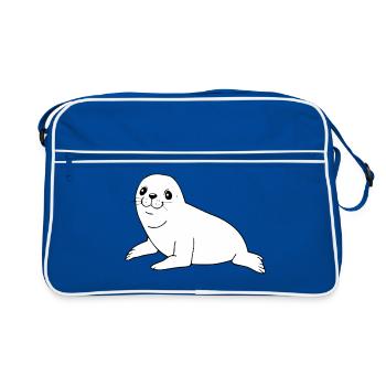 Scellage scellant scellement - Sac Retro - bleu/blanc - Devant