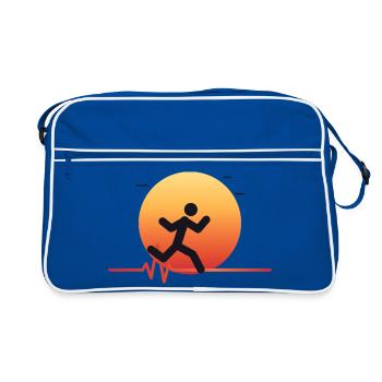 Sunset Runner Silhouette - Retro Bag - blue/white - Front