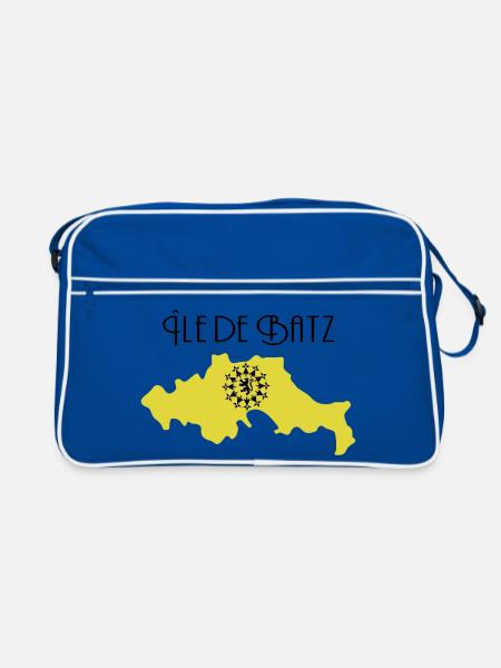 Ile de Batz - Sac Retro - bleu/blanc - Devant