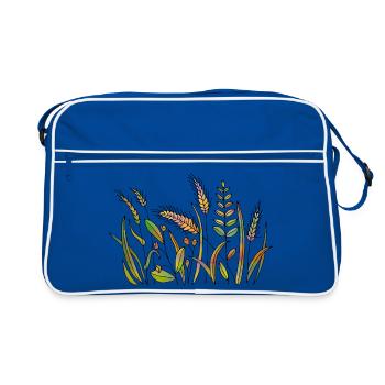 Gras - Retro Tasche - Blau/Weiß - Vorne