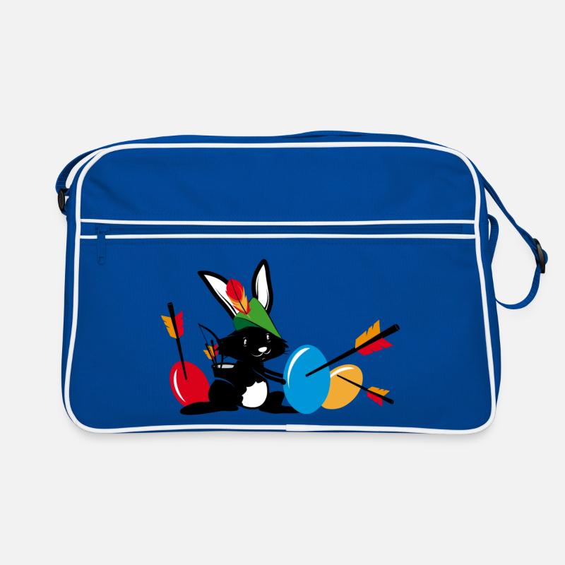 Osterhase mit Pfeil und Bogen Retro Tasche
