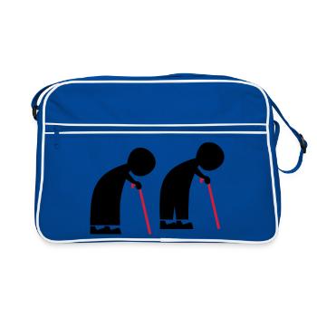 old people - Retro Bag - blue/white - Front