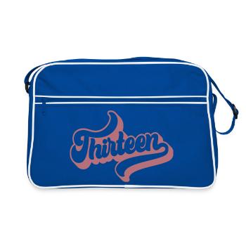 Thirteen 13th Birthday For Girls 13 Years Old - Retro Bag - blue/white - Front