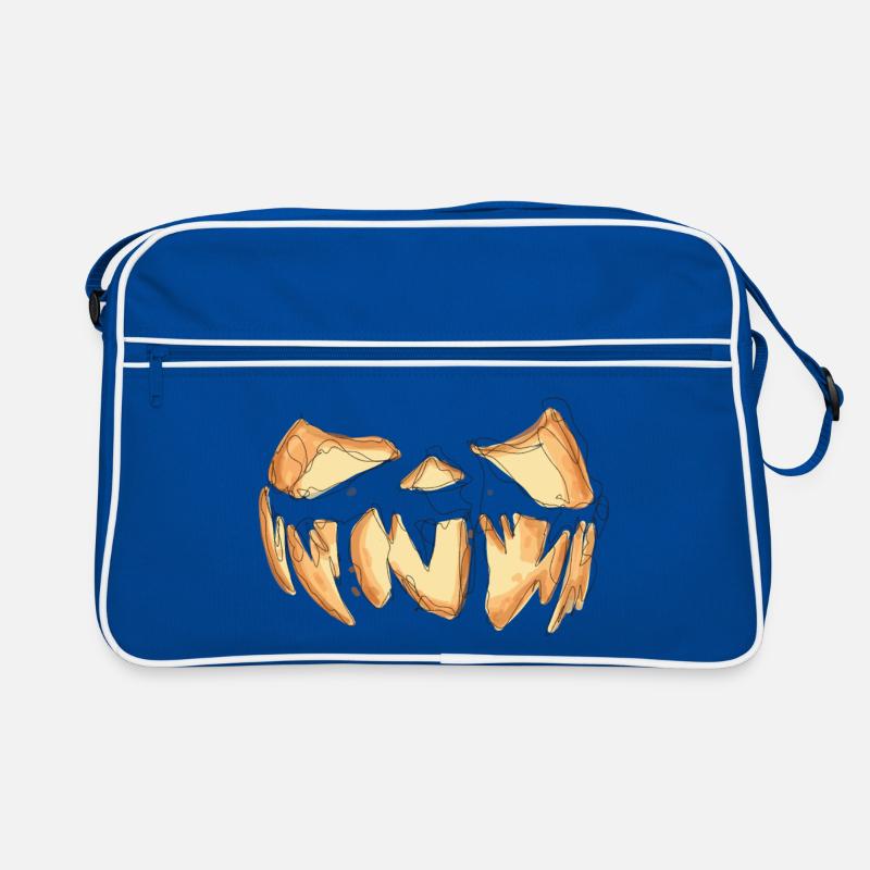 Pumpkin Face Halloween Scribble Retro Bag
