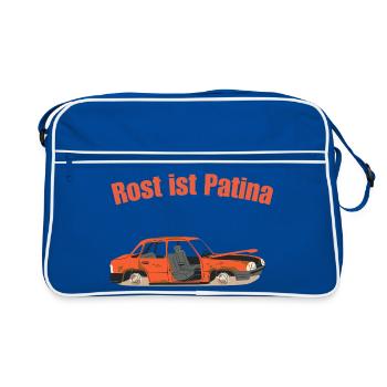 Rust is patina - Retro Bag - blue/white - Front