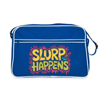 Ramen Slurp Happens Japanese Food Noodle Bowl - Retro Bag - blue/white - Front