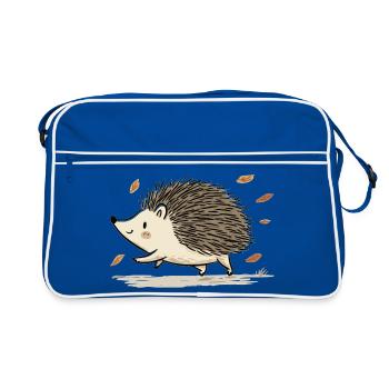 Enfant hérisson mignon - Sac Retro - bleu/blanc - Devant