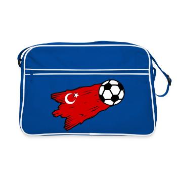 Graphique du football drapeau turc - Sac Retro - bleu/blanc - Devant