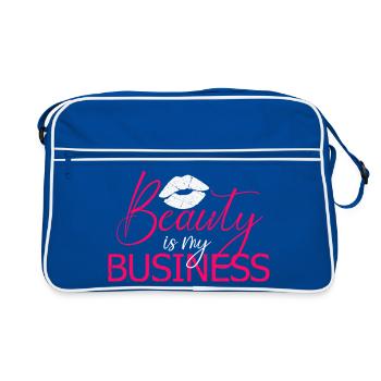 Schönheit ist mein Geschäft Makeup Artist Salon - Retro Tasche - Blau/Weiß - Vorne