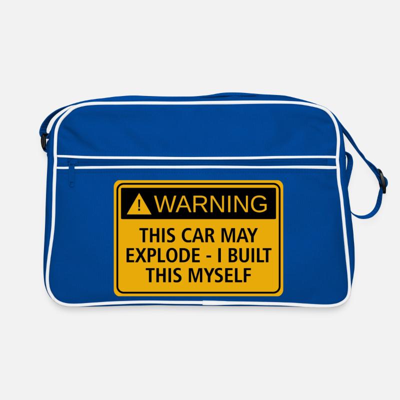 JDM sticker - this car may explode Retro Bag