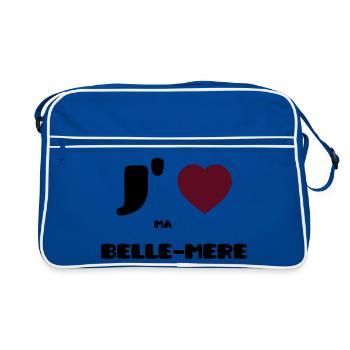 Ich liebe meine Mutter (V) - Retro Tasche - Blau/Weiß - Vorne