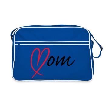 Mom Heart | Herz - Sac Retro - bleu/blanc - Devant