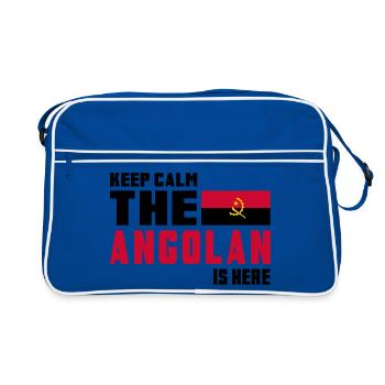Conception du drapeau Angola Keep Calm - Sac Retro - bleu/blanc - Devant
