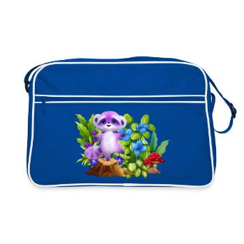 Koala pastel dans le jardin enchanté - Sac Retro - bleu/blanc - Devant