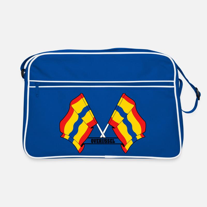 Two flags text OVERIJSSEL Retro Bag