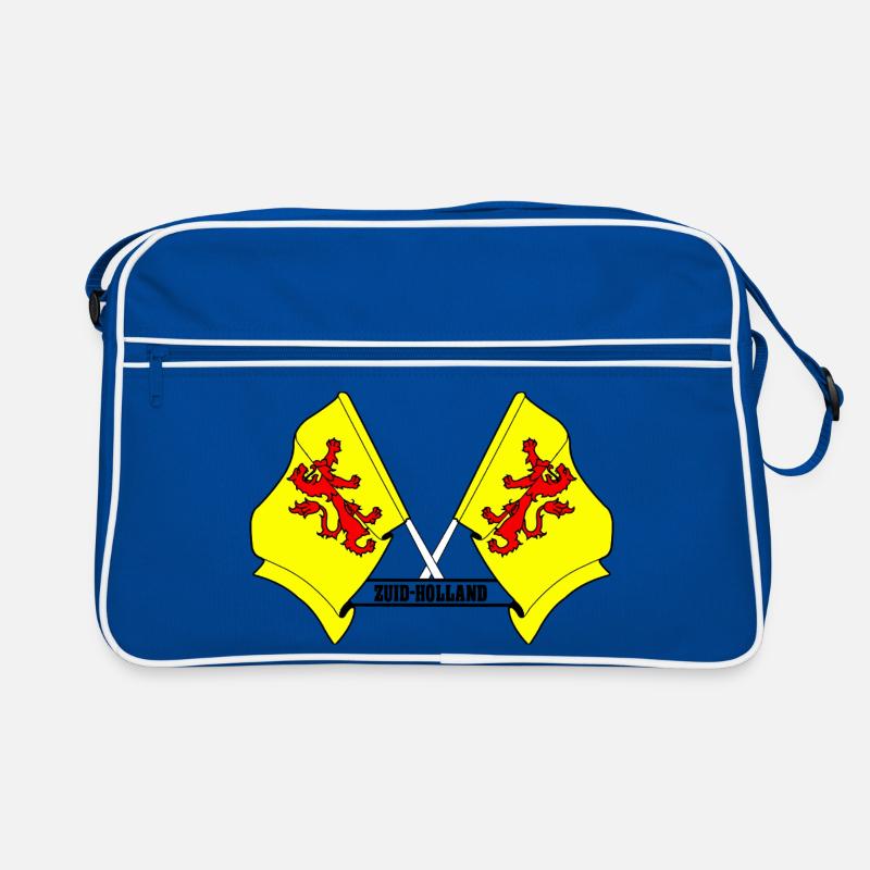 Zwei Flaggen mit dem Text SOUTH HOLLAND Retro Tasche