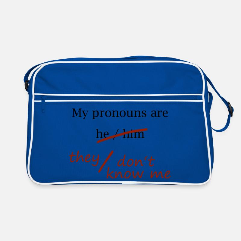Sie / Kenne mich nicht (schwarz) Retro Tasche