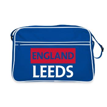 Angleterre Leeds Football Emblème - Sac Retro - bleu/blanc - Devant